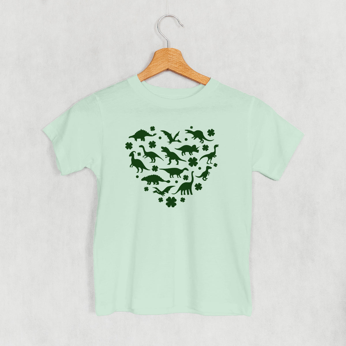 Clovers + Dinosaurs Heart (Kids)