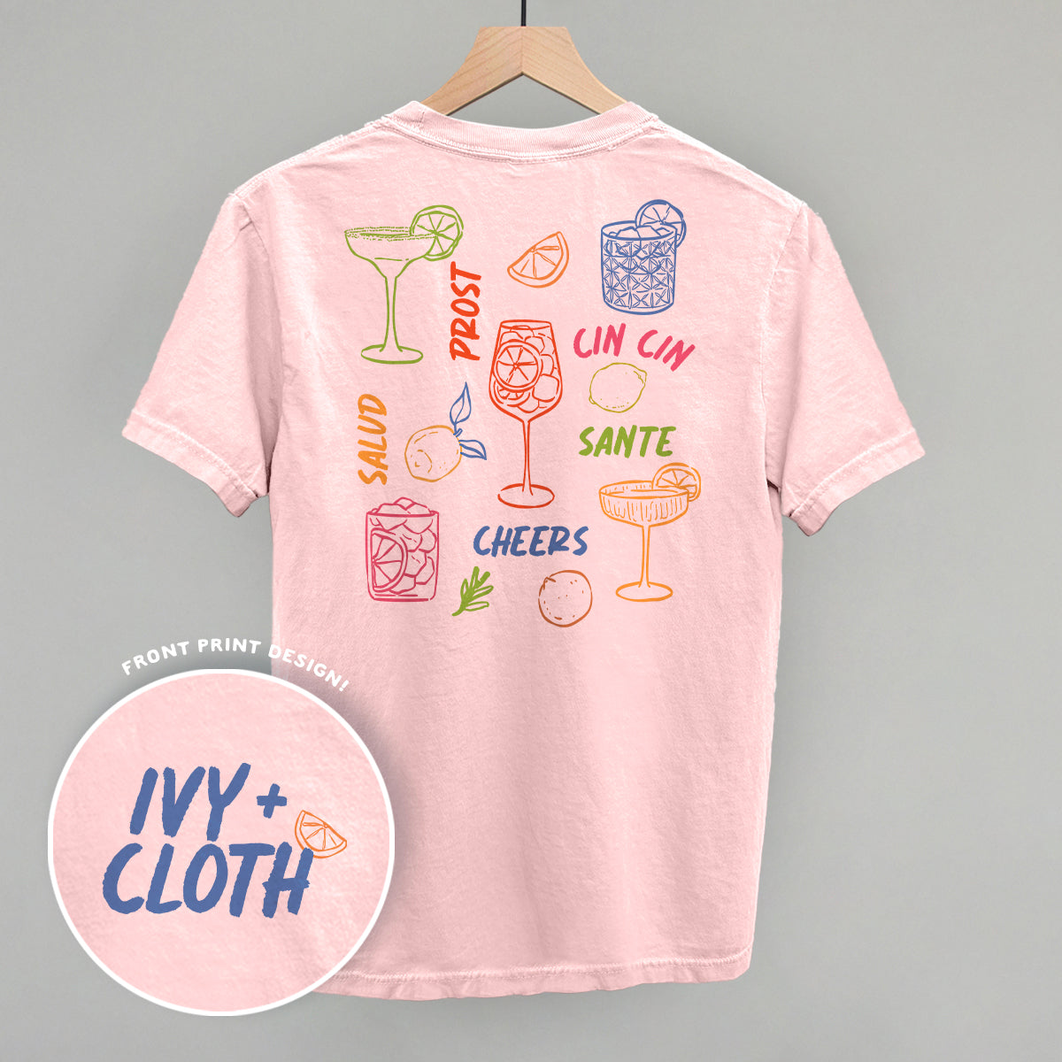 Cheers Cocktail Doodles (Back Print)