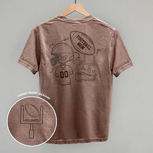 Football Mom Doodle (Back Print) - made to order