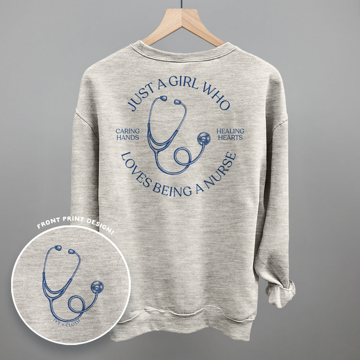 Just A Girl Who Loves Being A Nurse (Back Print)