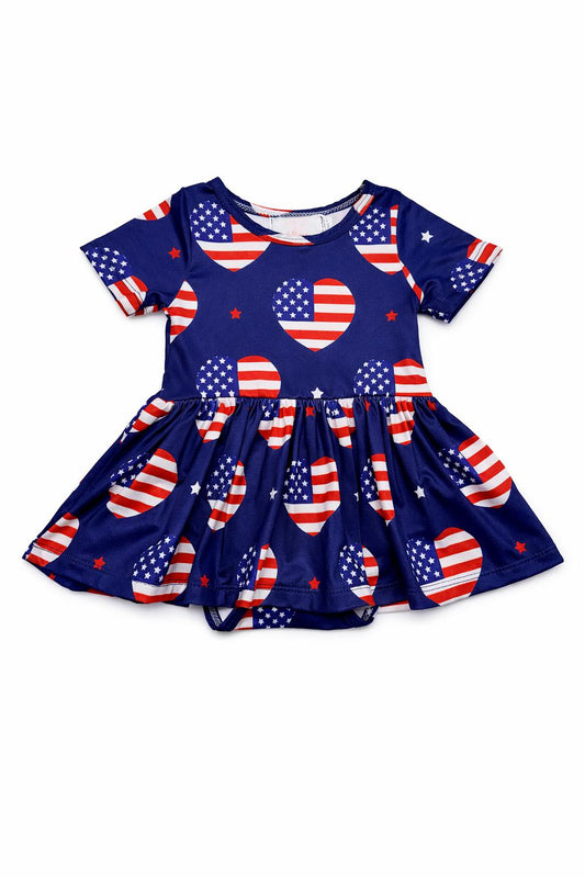 I Heart the USA S/S Twirl Bodysuit
