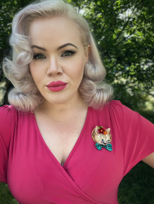 Bunny Bloom Brooch by Lipstick & Chrome