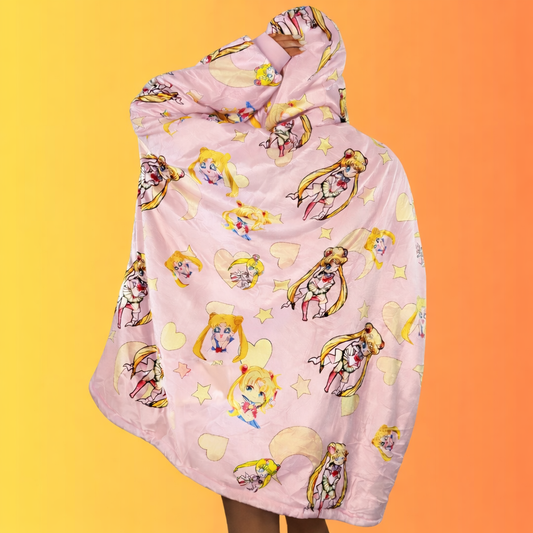 Sailor Moon Wearable Blanket Hoodie for Kids & Adults | OLM Toys