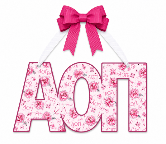 Alpha Omicron Pi Door Hanger