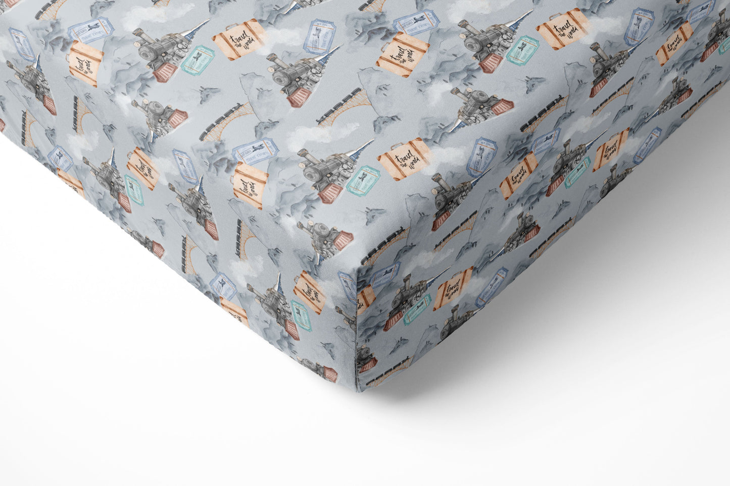Steam Dreams (Train) Crib Sheet BDLJ