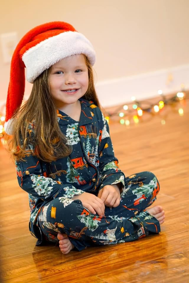 North Pole Express Traditional Button-Down pajamas