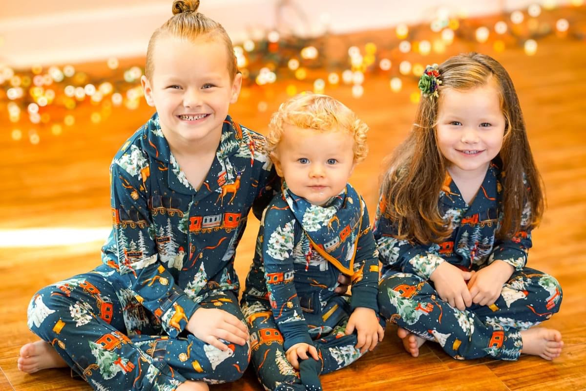 North Pole Express Traditional Button-Down pajamas