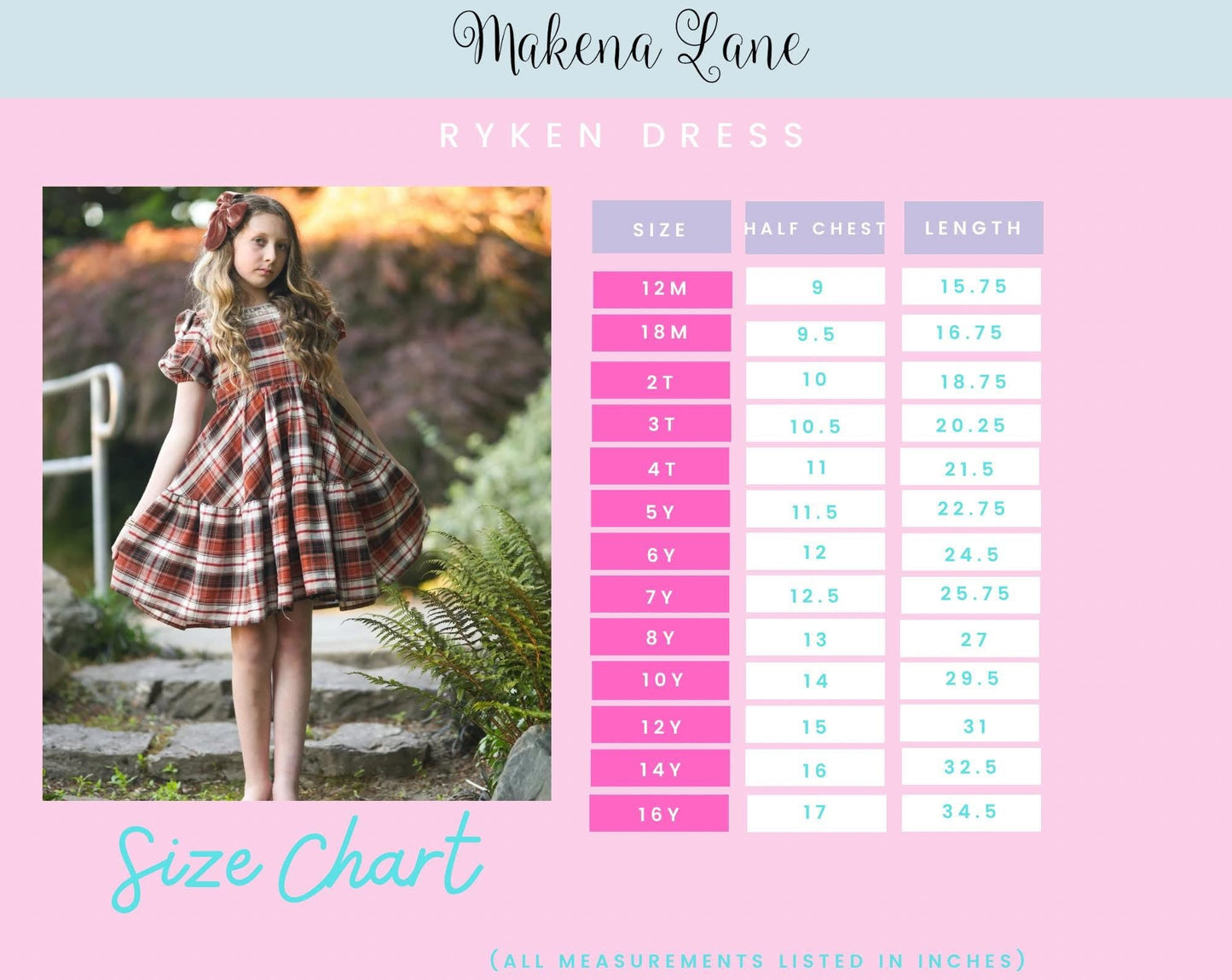 Cinnamon Plaid Ryken Dress Preorder