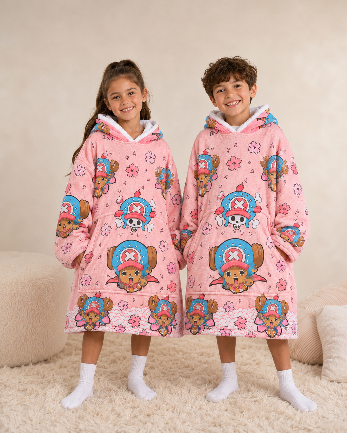 Tony Chopper One Piece Wearable Blanket Hoodie for Kids & Adults | OLM Toys