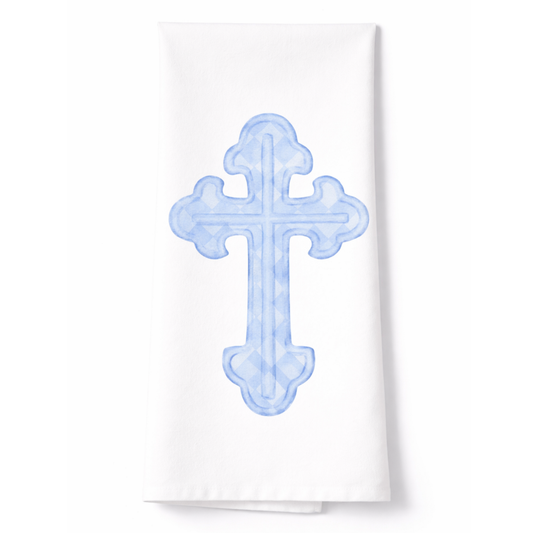 Watercolor Cross Tea Towel
