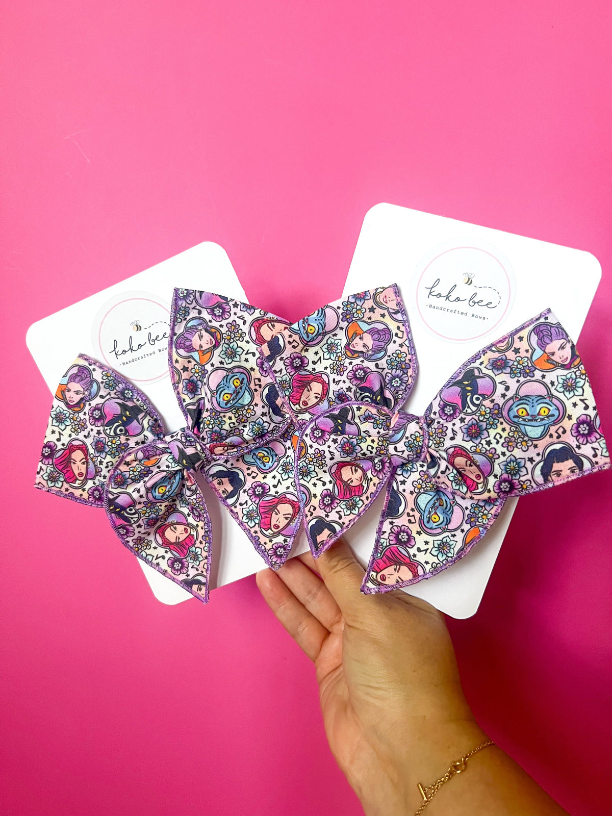 Purple Kpop Girlies Bows