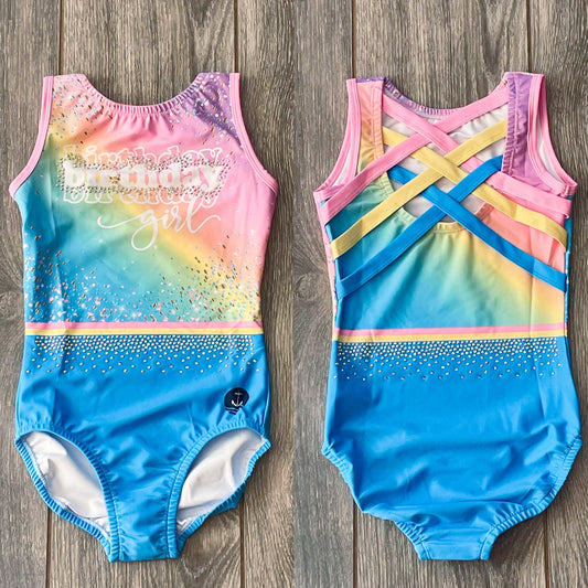 Cotton Candy Birthday Girl Leotard