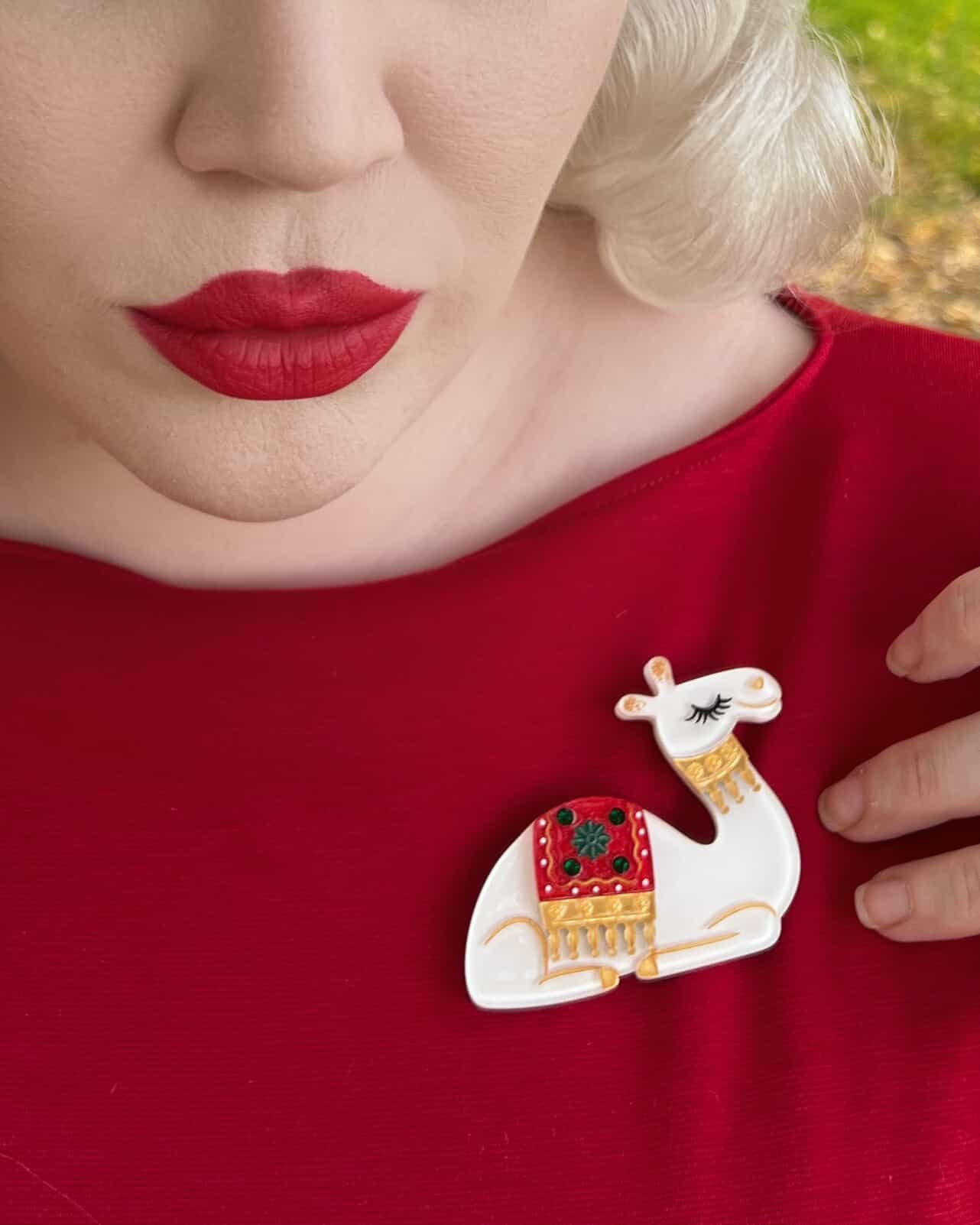 Desert Dreams Camel Brooch by 50's Vintage Dame x Lipstick & Chrome