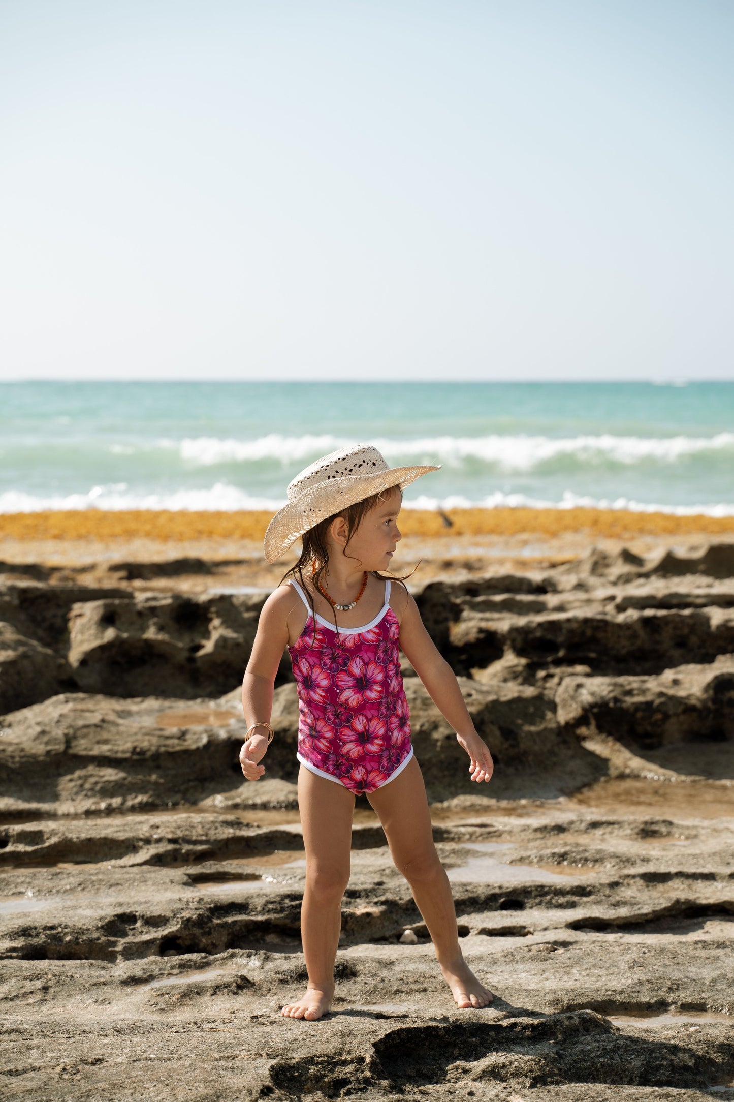 Millie One Piece Kids Swimsuit - Hibiscus Hunny
