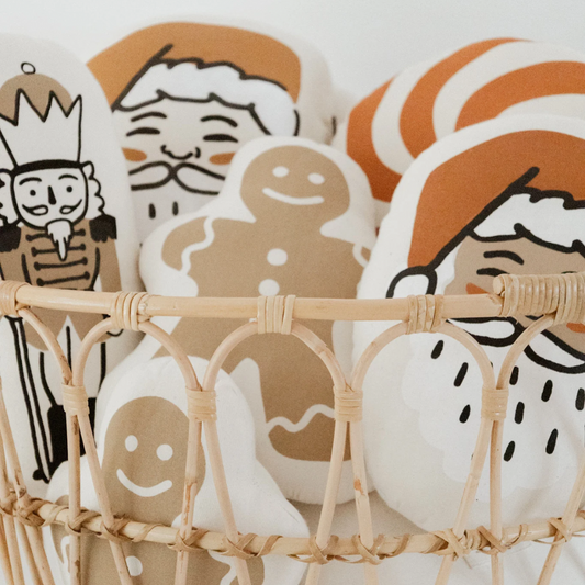gingerbread cookie person pillow