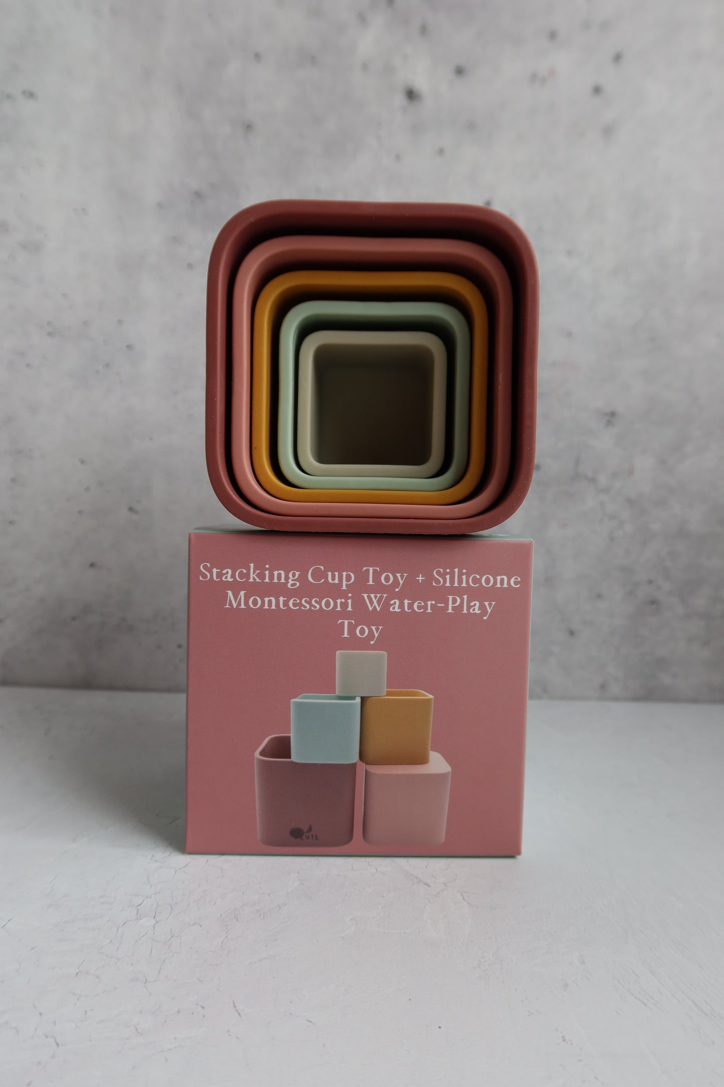 Colorful Stacking Cups + Silicone + Montessori + Water-play Toy | LYTL®️