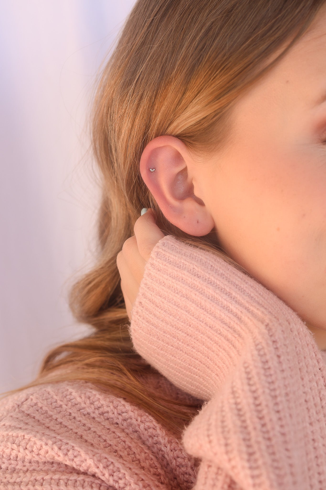 Tiny Heart Flat Back Stud