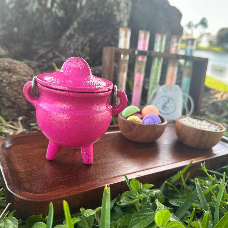 Sunset Pink Cast Iron Cauldron