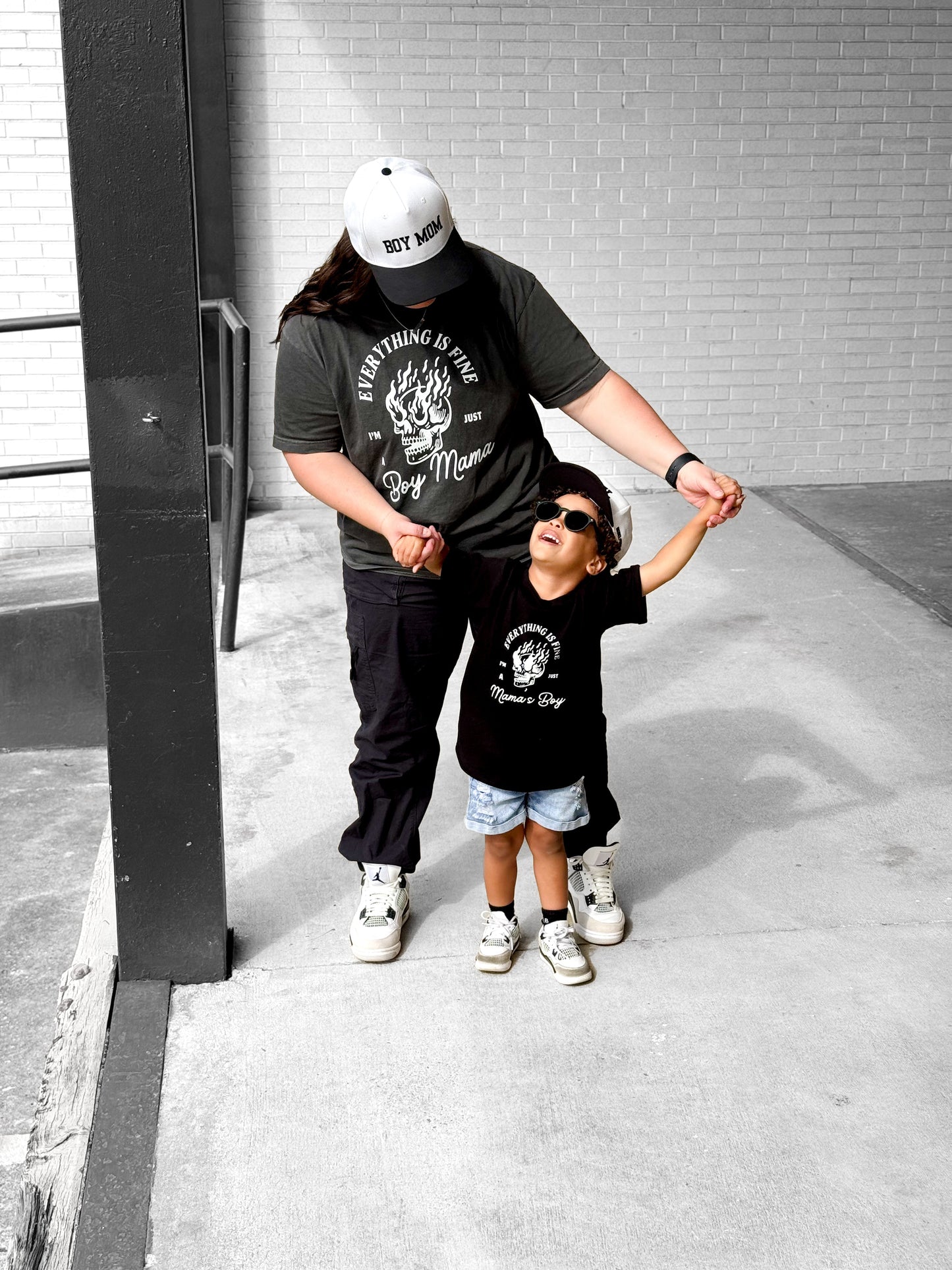 Everything's Fine, I'm Just a Boy Mama Tee (see matching boys tee!)
