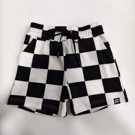 BLACK & WHITE CHECKERED • SHORTS