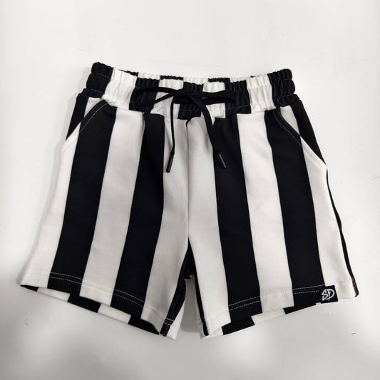 BLACK & WHITE STRIPED • SHORTS