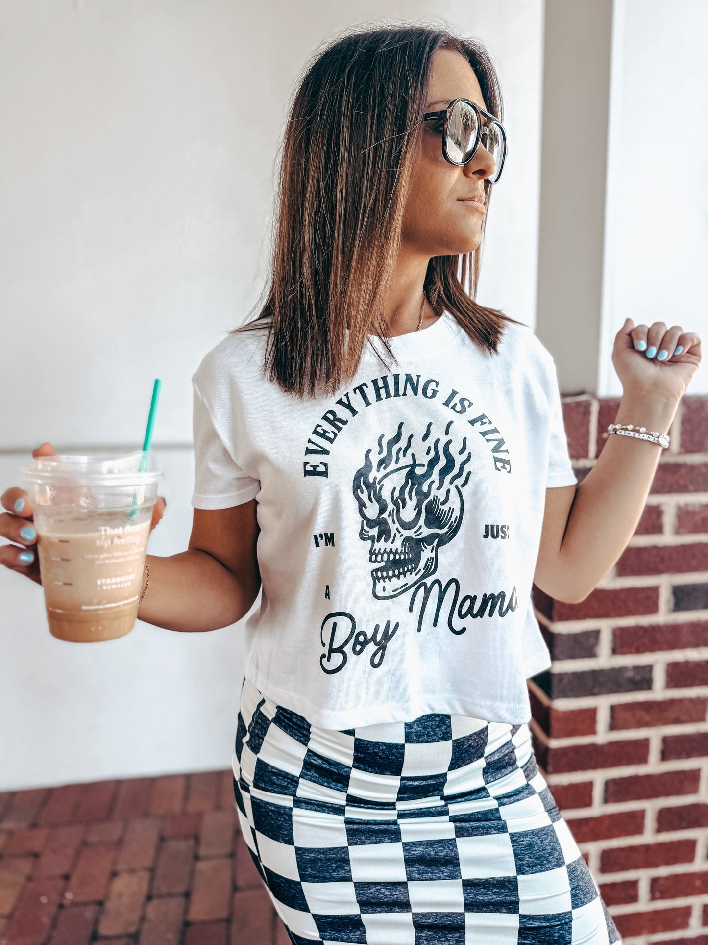 Everything's Fine, I'm Just a Boy Mama Tee (see matching boys tee!)