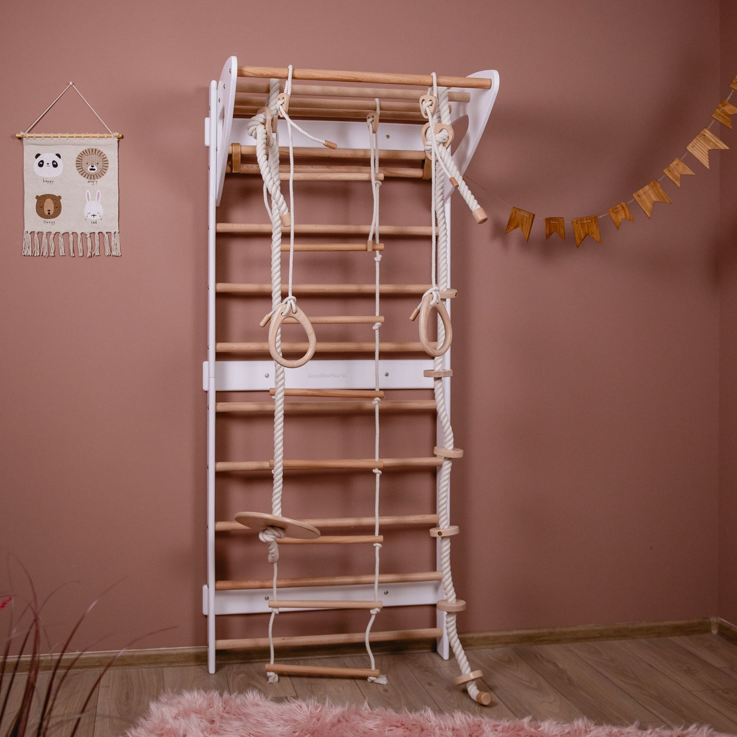 Swedish Wall Gym Set with Accessories
