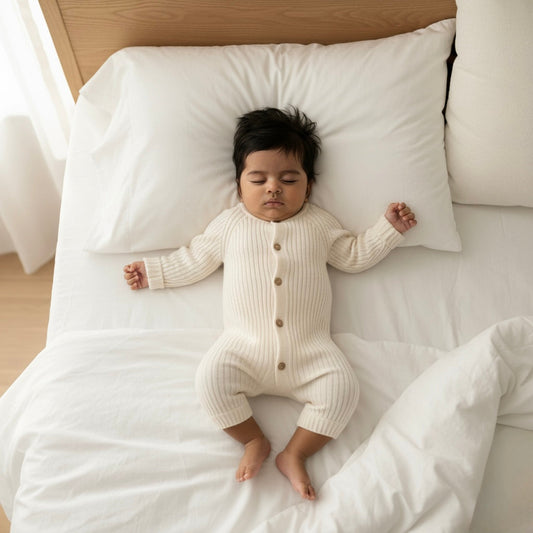 Knit Cream Organic Cotton Onesie