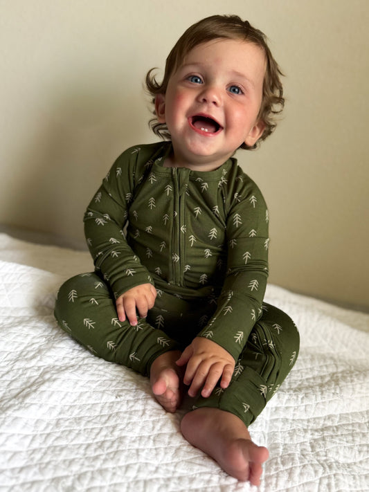 Evergreen Dreams Zippy Romper