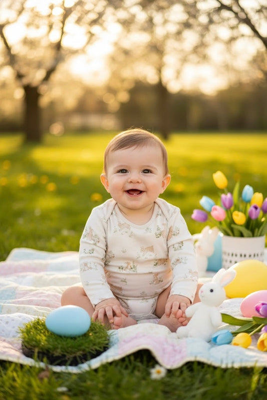 Bunny Long Sleeve Bodysuit 100% Organic Cotton