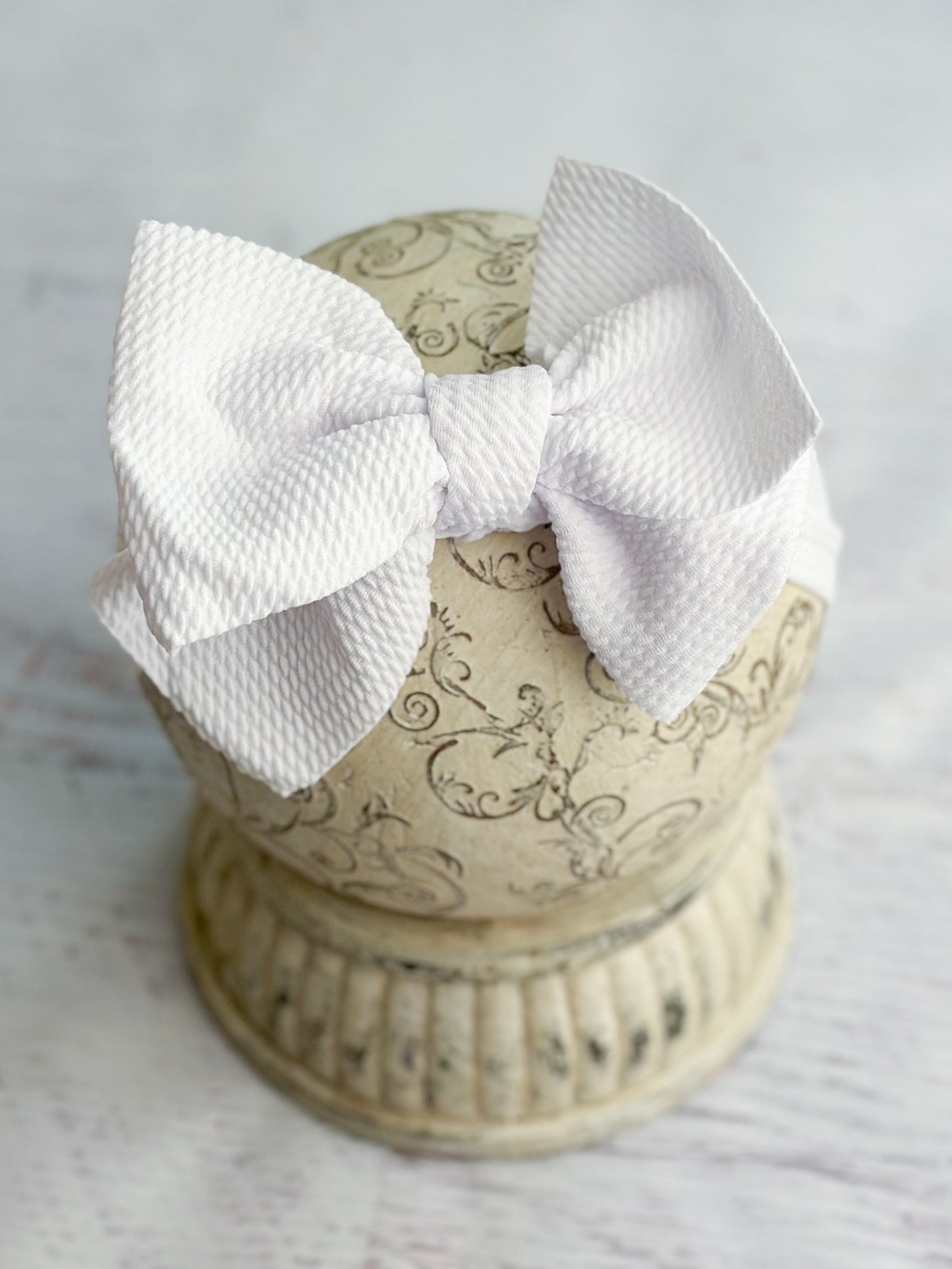 Double Bow Headbands - Solid Colors (Whtie & Hot pink)