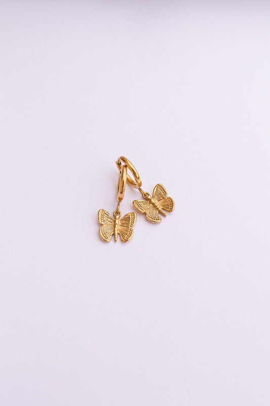 Butterfly Huggie Hoop