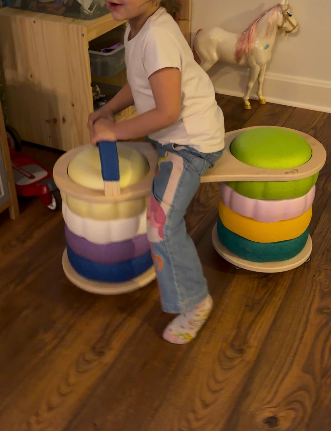 Wooden Scooter - to be used with stepping stones (purchase separately)