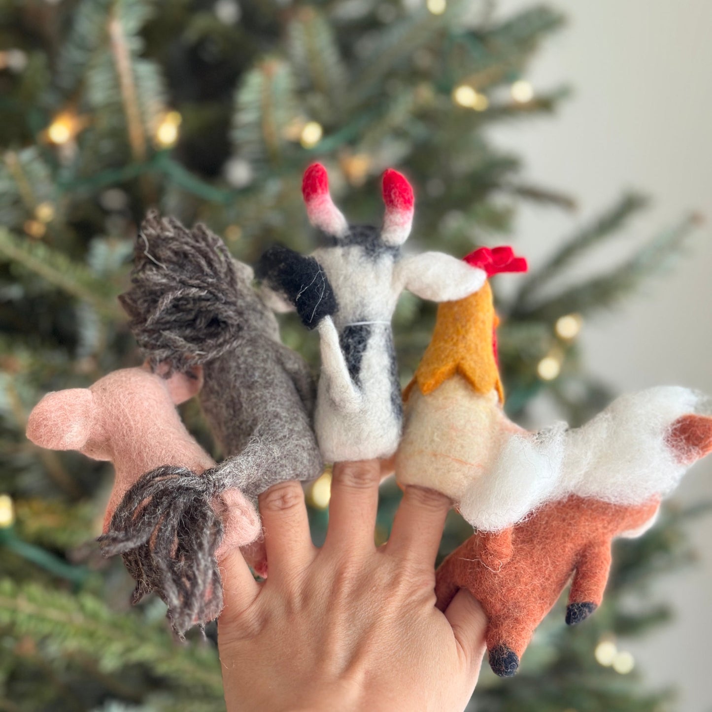 Felt Finger Puppet - Farm Animal Set of 6 Assorted