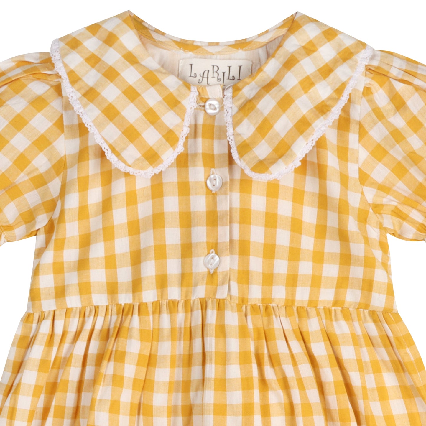 Citrus Gingham Girls Dorothy Dress