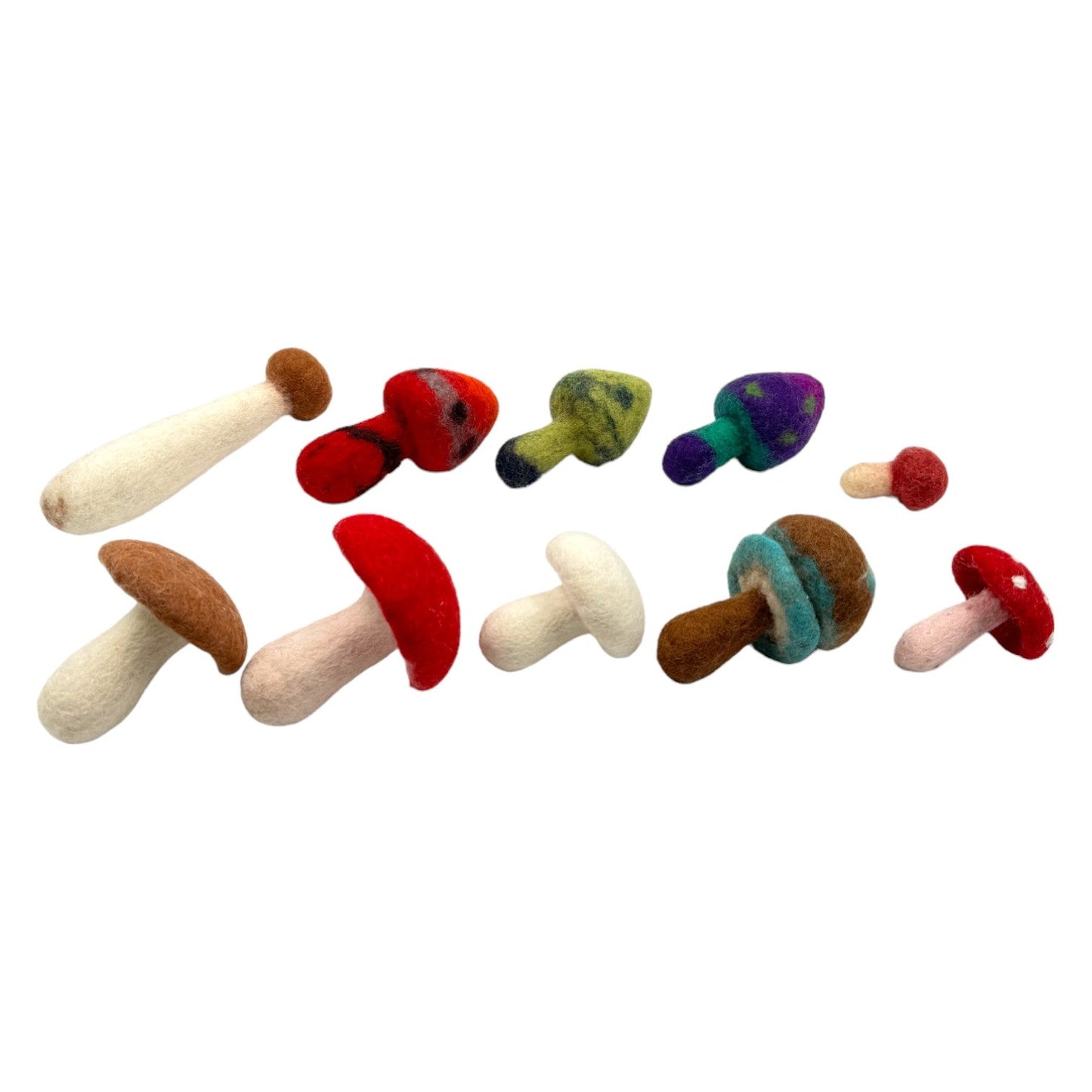 **Pre-order (Ships in 2-3 Weeks)**Handmade in Nepal 100% Wool Felt Foods Play Set for Pretend Cooking and Farmer's Market Play