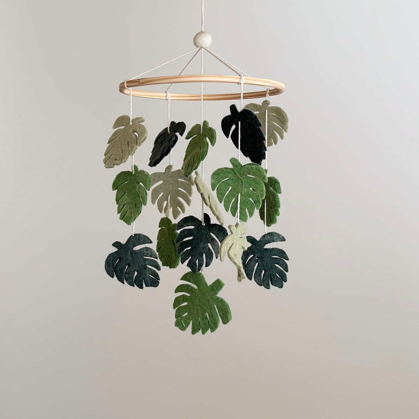 Felt Baby Mobile - Monstera Leaves