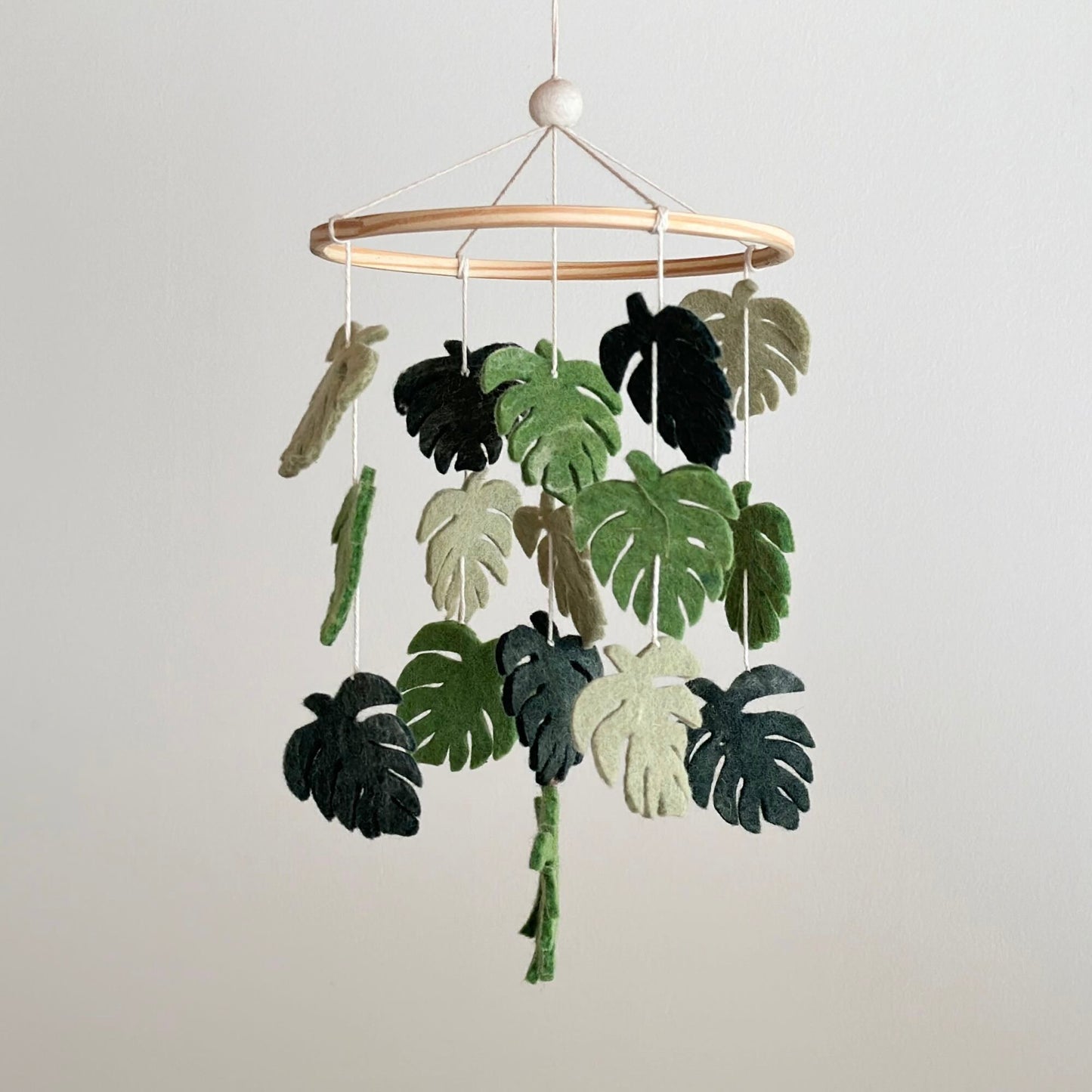 Felt Baby Mobile - Monstera Leaves