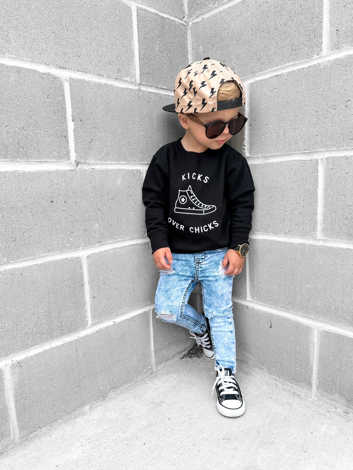 Kicks Over Chicks  Sweatshirt