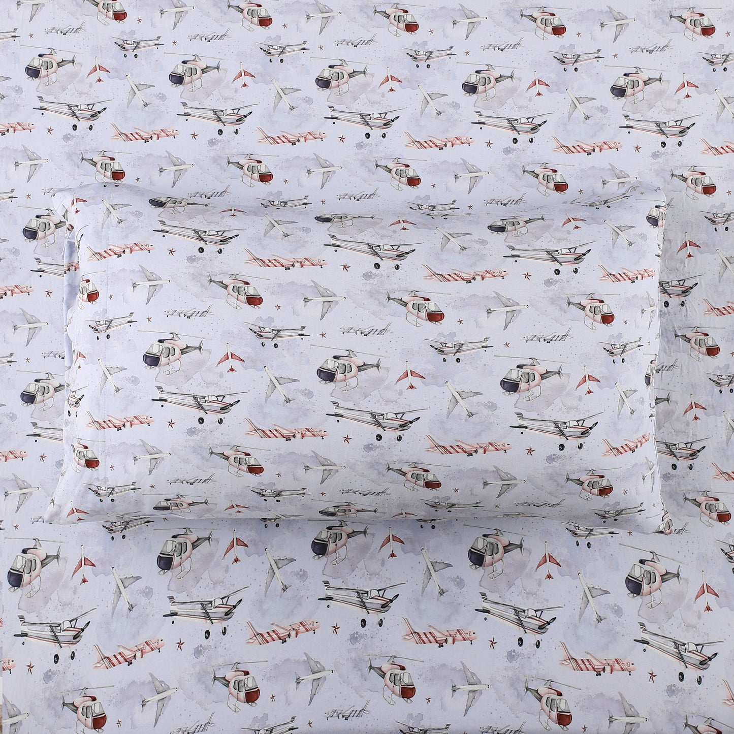 Plane & Simple (Airplanes) Twin Fitted Sheet and Pillowcase Set BDLJ