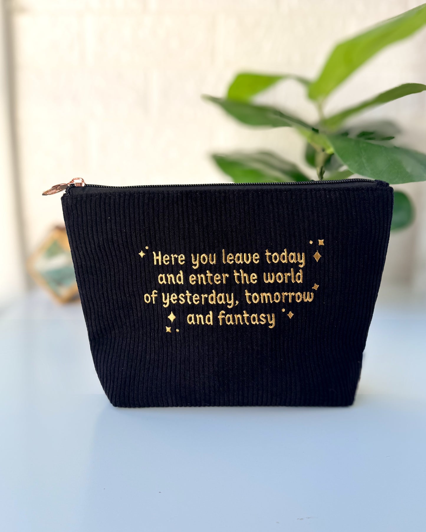 Here You Leave Corduroy Pouch