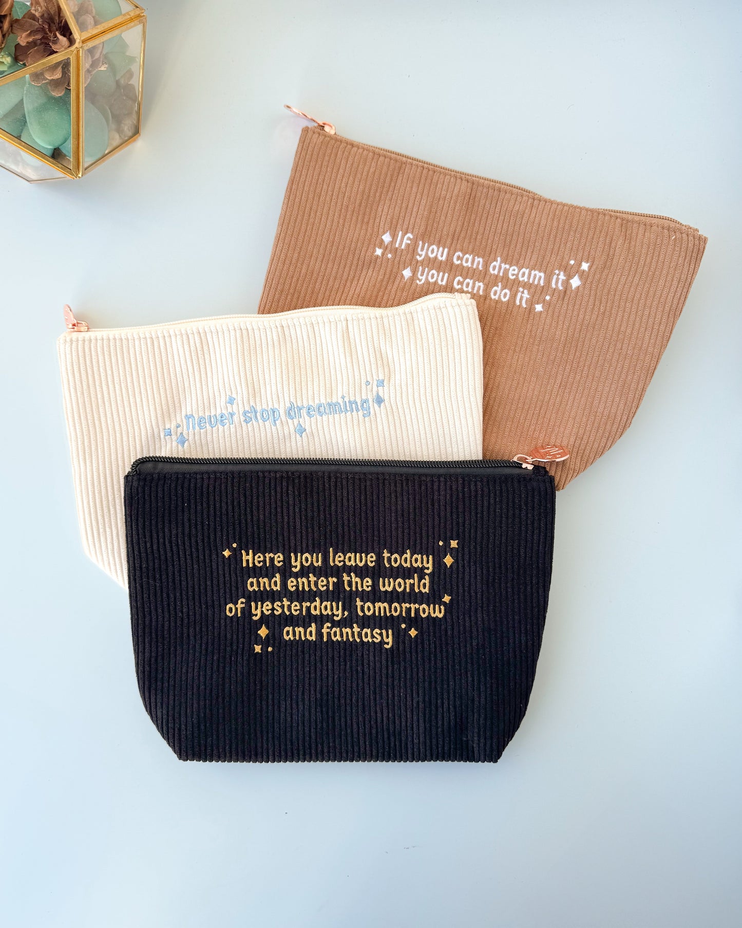 Here You Leave Corduroy Pouch