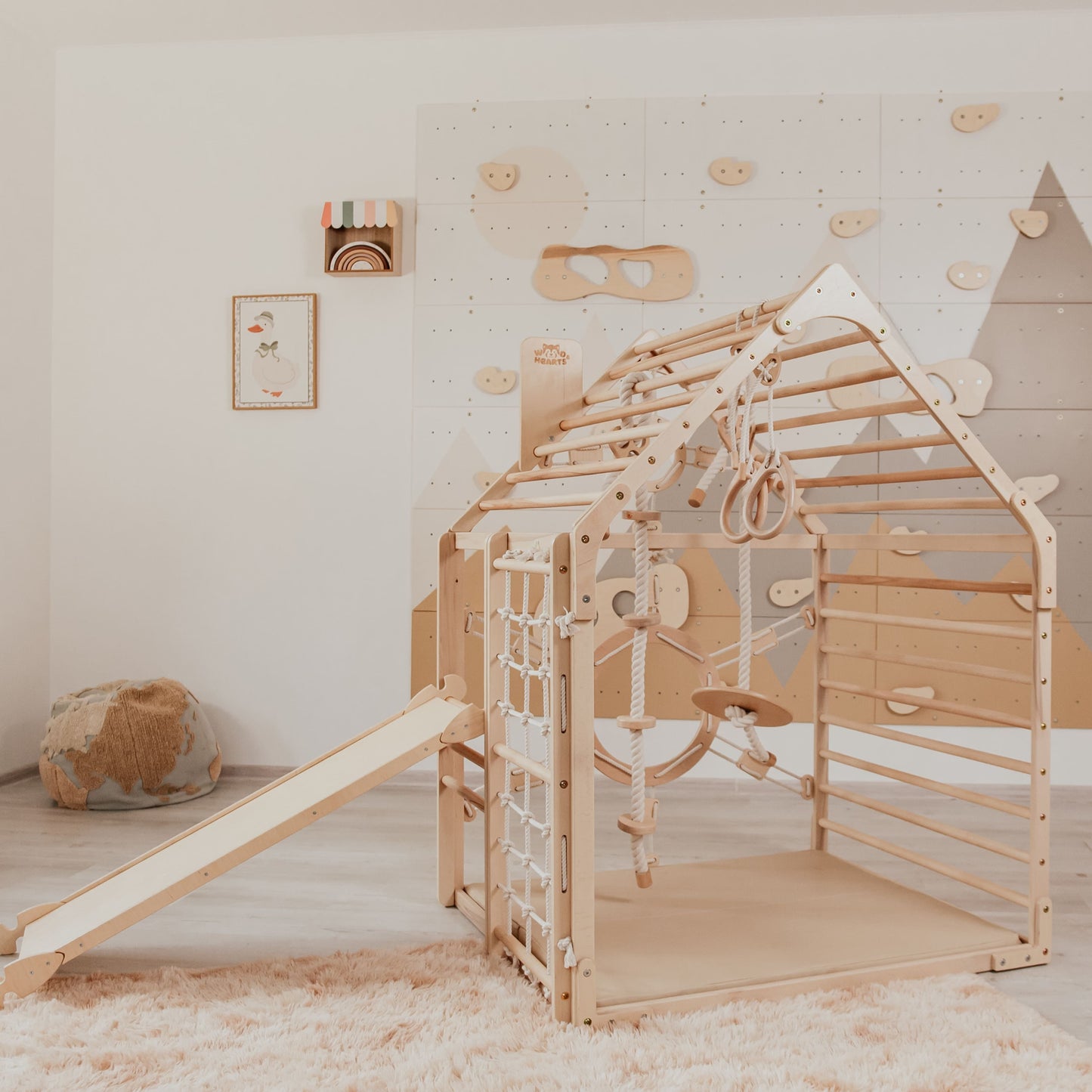 Wooden Climbing Playhouse
