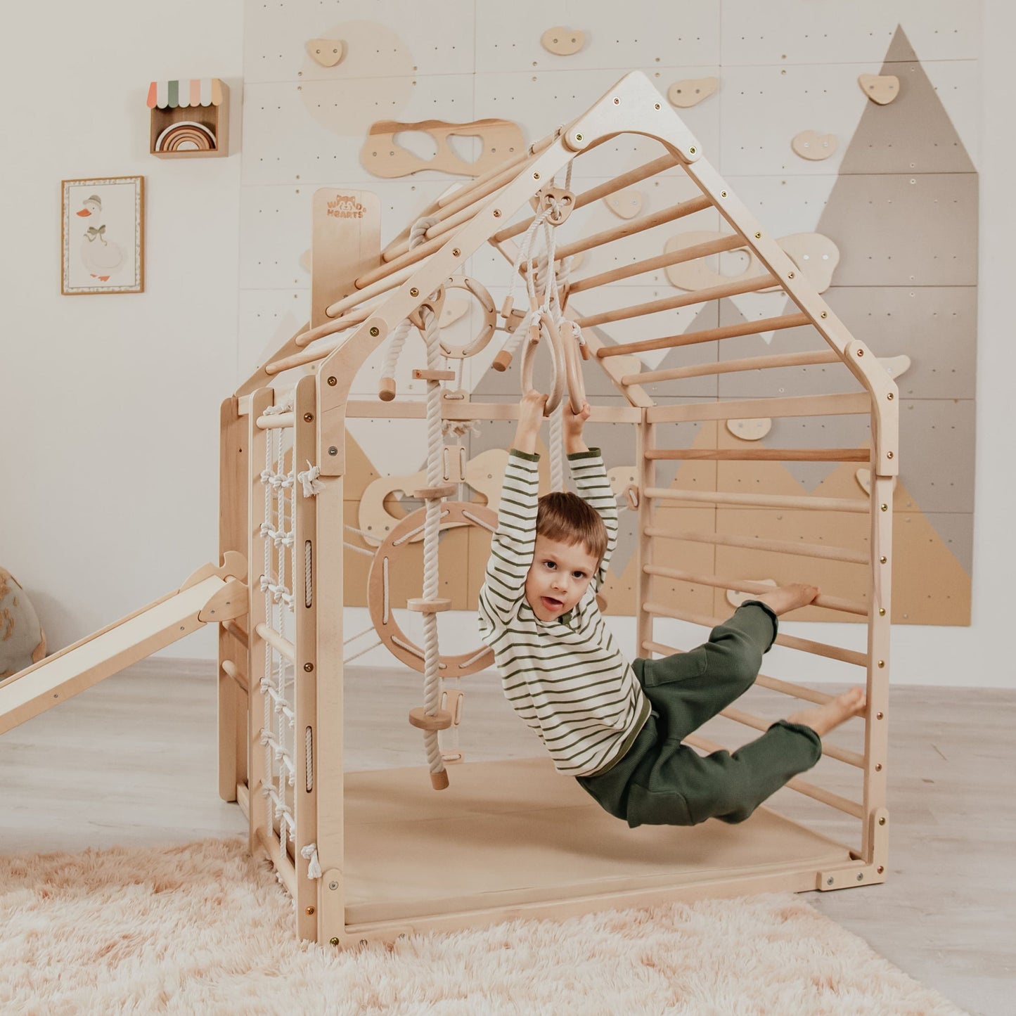 Wooden Climbing Playhouse