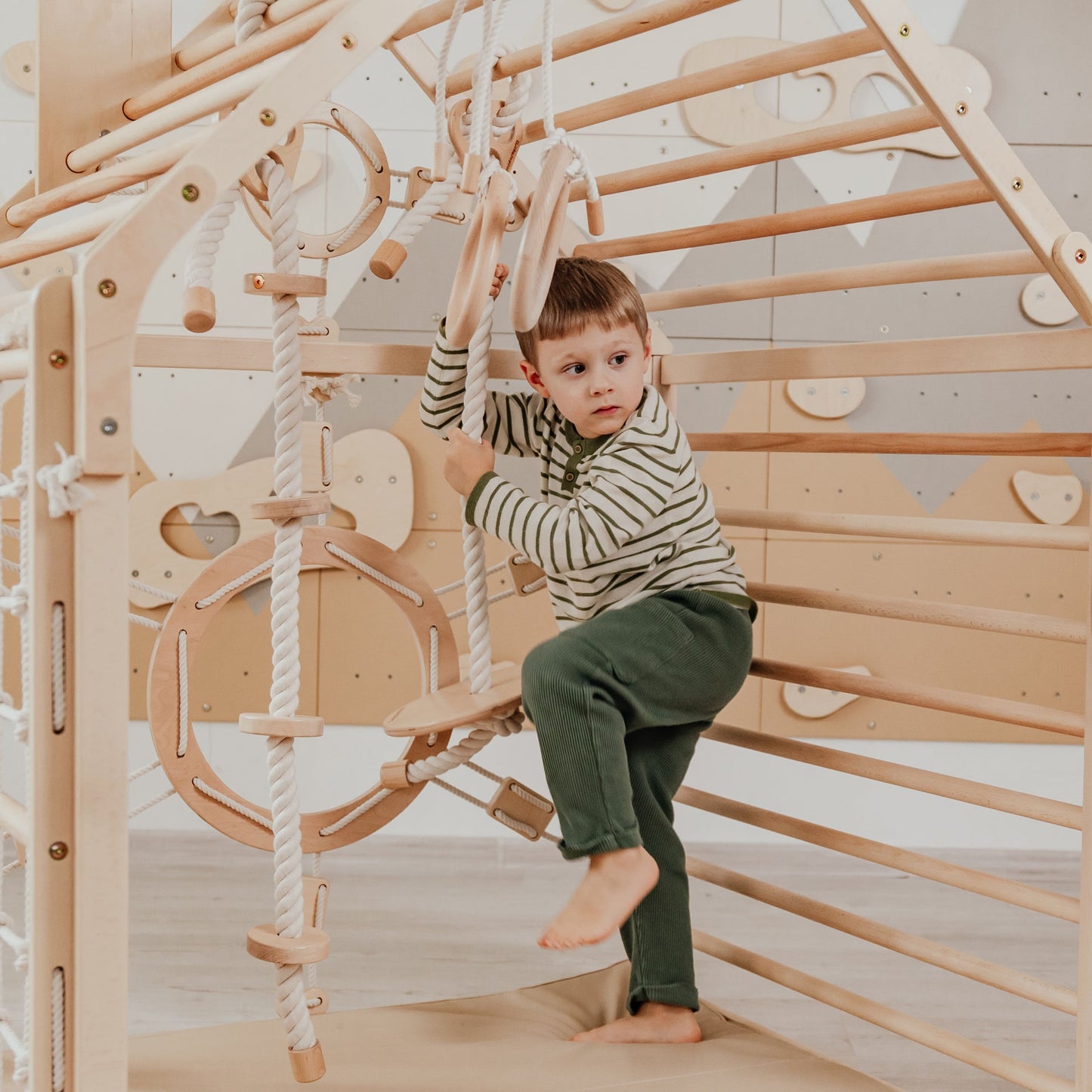 Wooden Climbing Playhouse