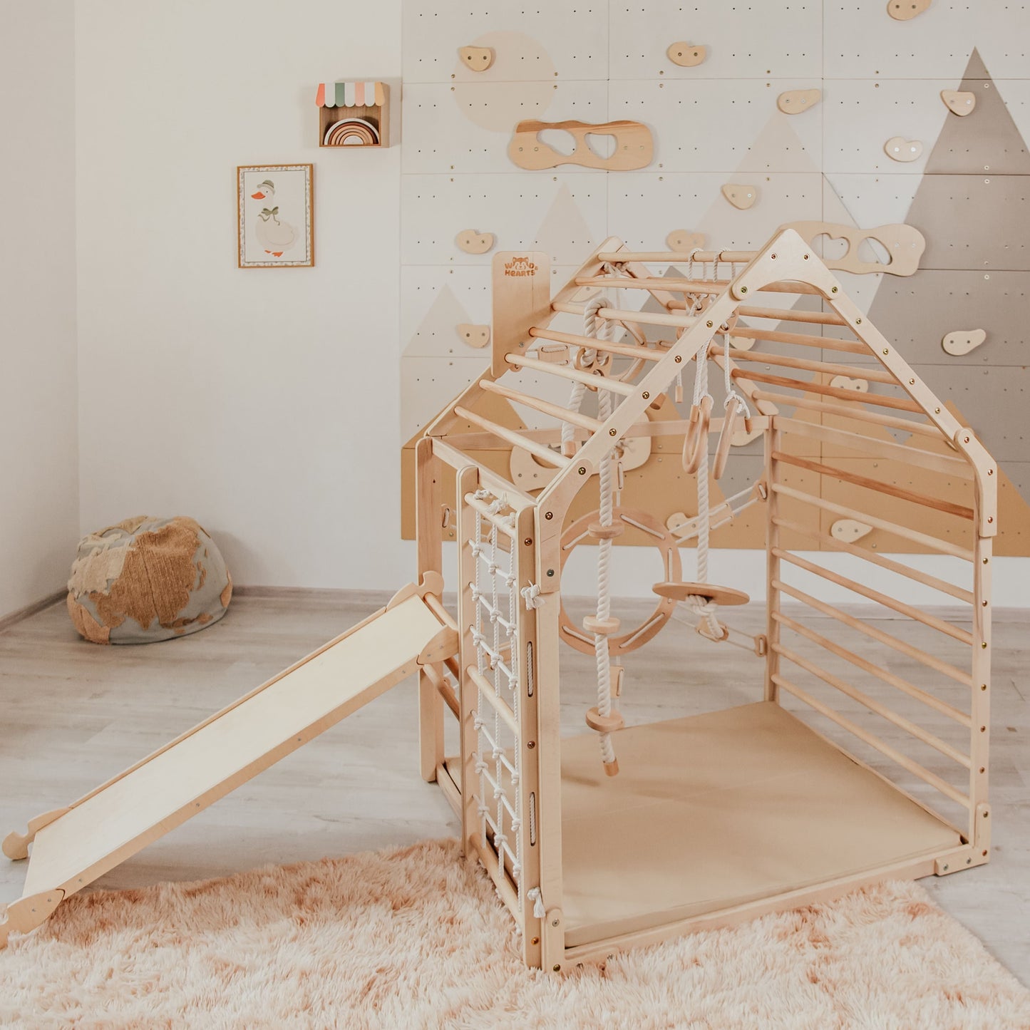 Wooden Climbing Playhouse