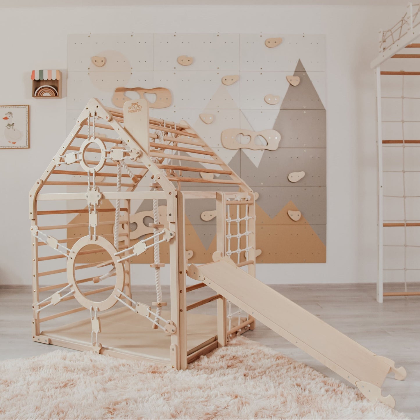 Wooden Climbing Playhouse