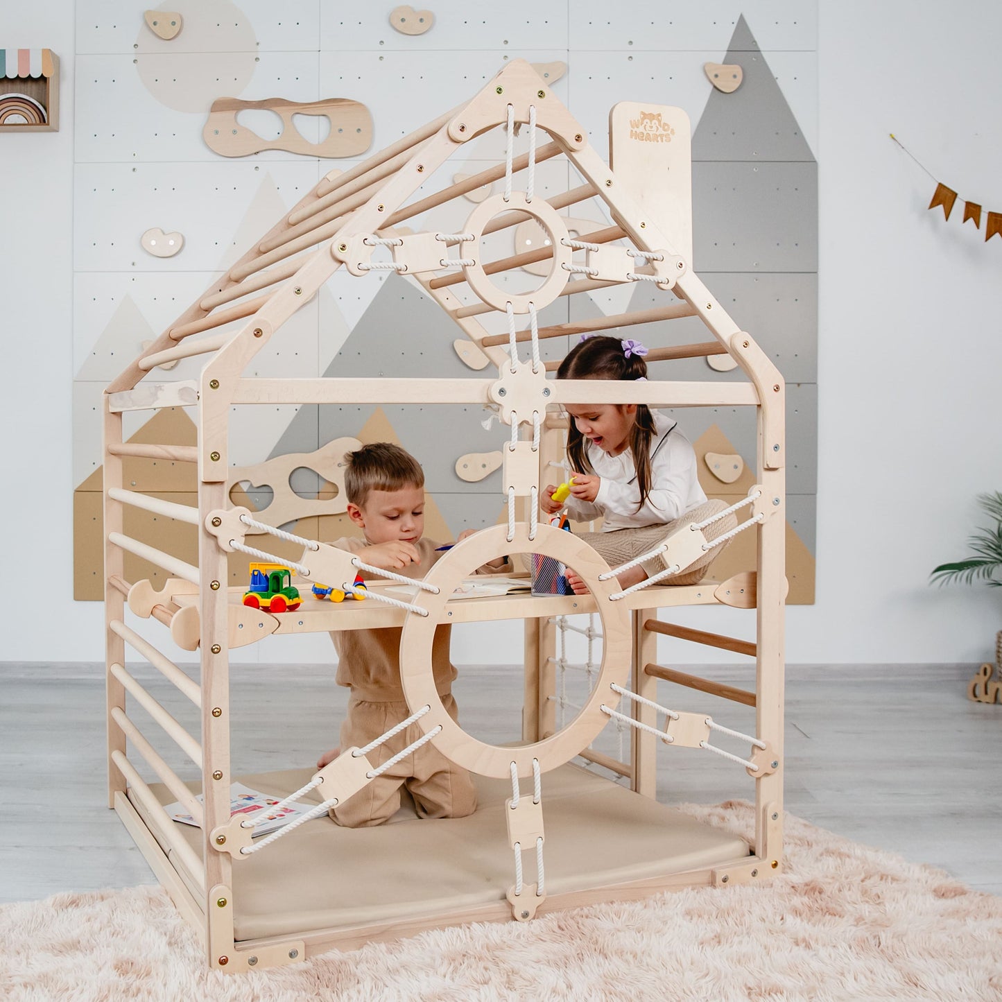 Wooden Climbing Playhouse