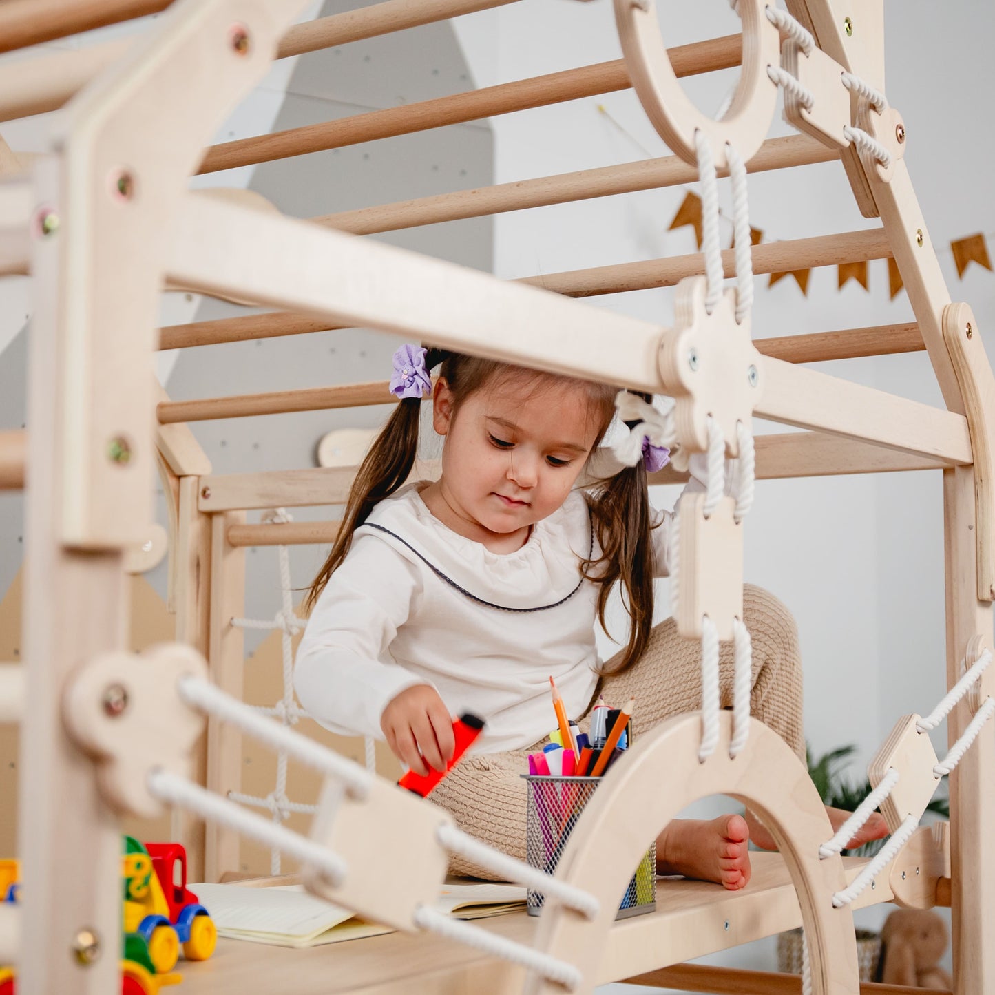 Wooden Climbing Playhouse