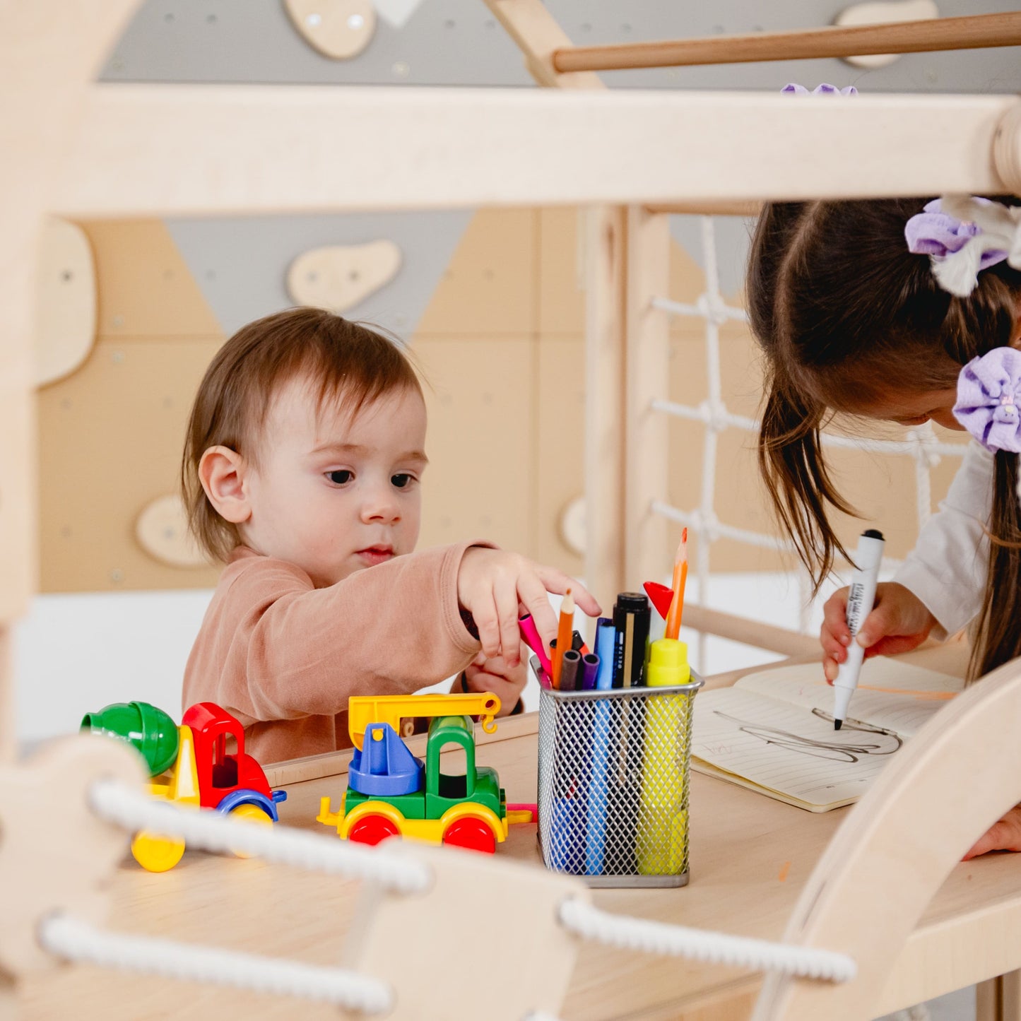 Wooden Climbing Playhouse